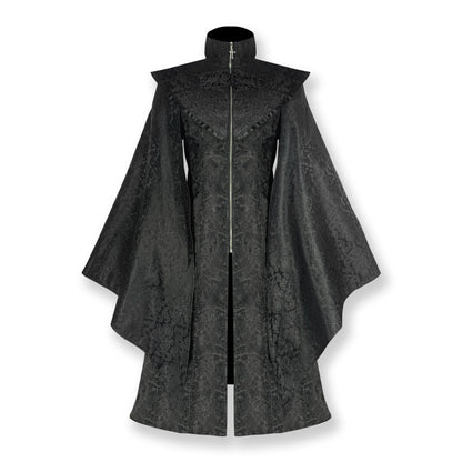 Medieval Gothic Mid-Length Coat – Unisex Cosplay & Role-Play Costume Jacket
