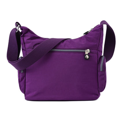 Women's Waterproof Nylon Crossbody Bag – Multi-Pocket Shoulder Bag with Retro Style
