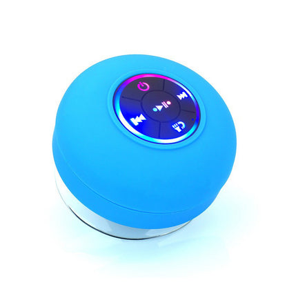 Waterproof Bluetooth Shower Speaker with LED Lights & Suction Cup