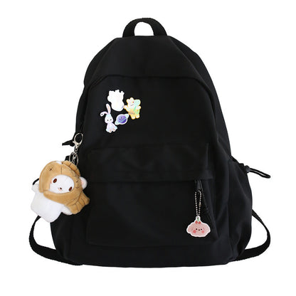Large Nylon Backpack for Women – 20-35L College School Bag