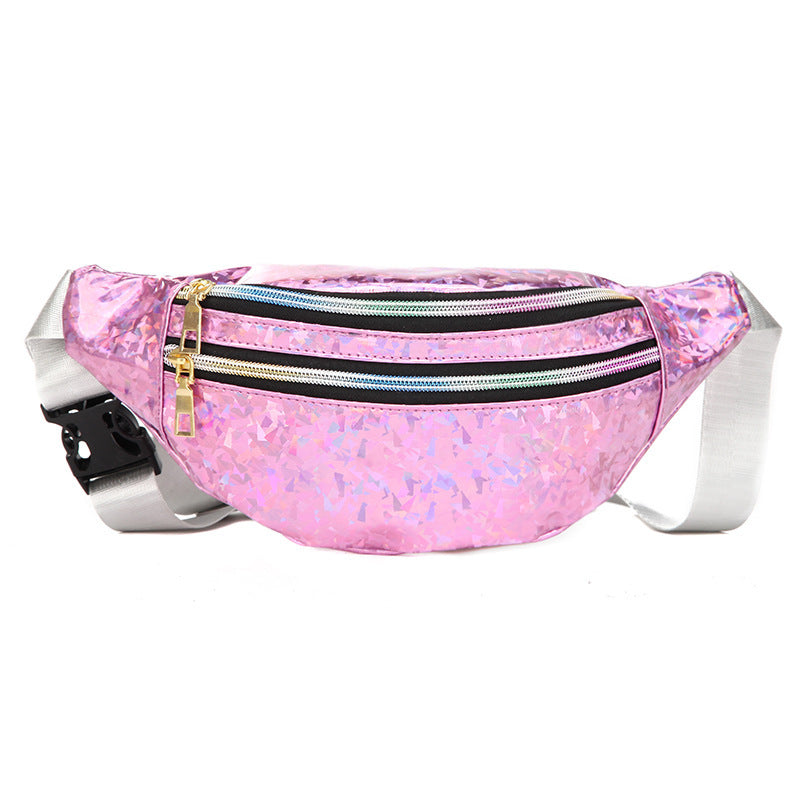 Sequin Holographic Shoulder Bag – Women’s PU Leather Dumpling Crossbody Purse
