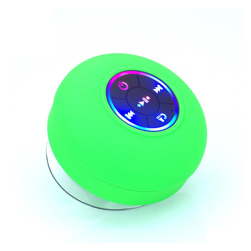 Waterproof Bluetooth Shower Speaker with LED Lights & Suction Cup