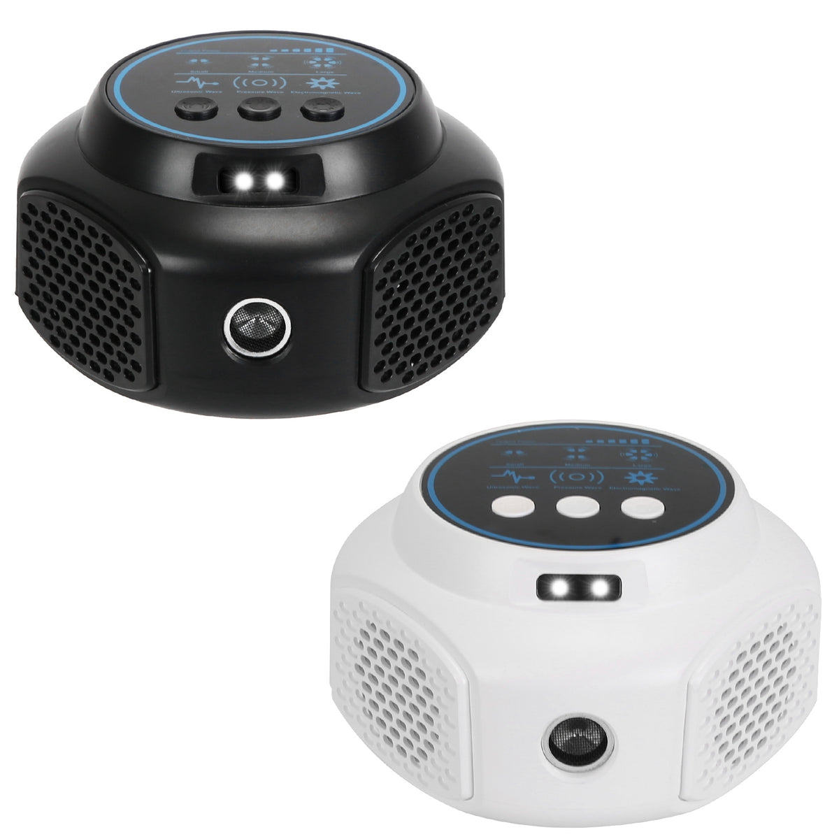 1Pc 360 Degree Ultrasonic Mice Repellent Indoor Rodent Repeller Rat Squirrel Rodent Chaser With 3 Modes 2 Strobe Lights For Kitchen Warehouse
