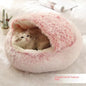 Round Plush Pet Bed — Warm Winter Bed for Cats & Dogs