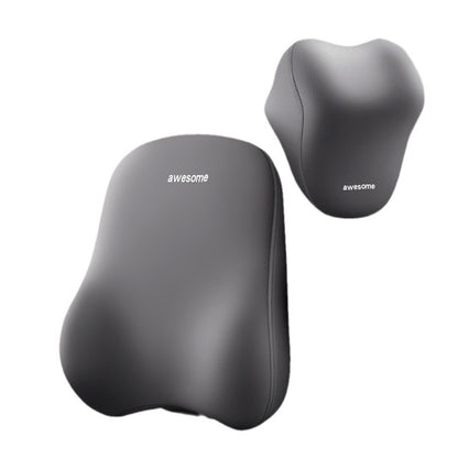 Memory Foam Car Headrest & Lumbar Support Pillow Set – Universal Fit for Auto Seats