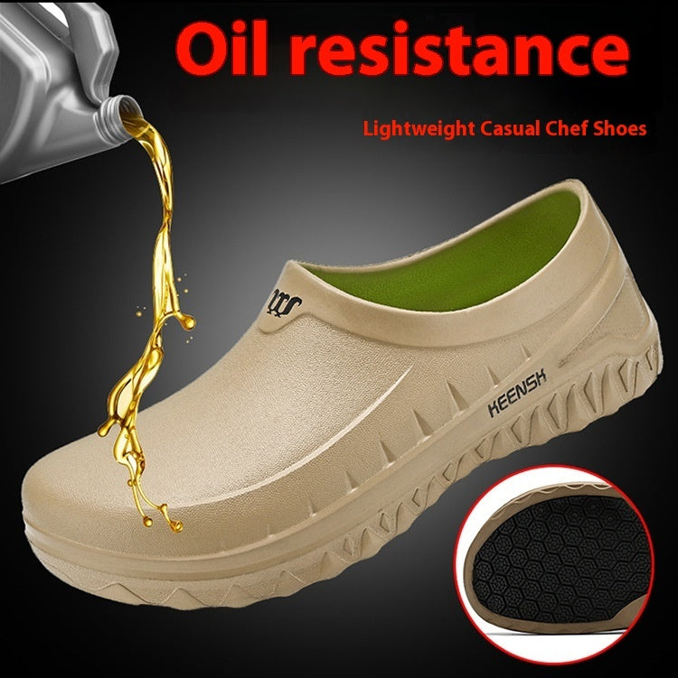 Men's Non-Slip Chef Shoes – Lightweight EVA Clogs for Kitchen & Work