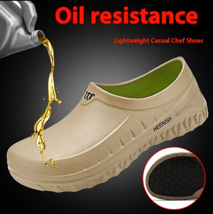 Men's Non-Slip Chef Shoes – Lightweight EVA Clogs for Kitchen & Work