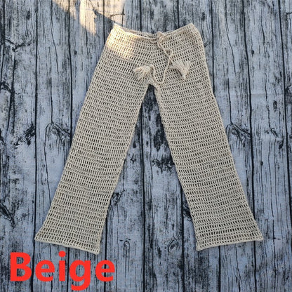 Crochet Bikini Cover-Up Set with Pants