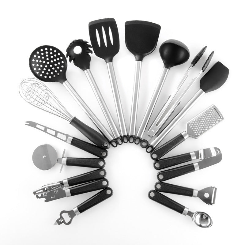 16-Piece Silicone Kitchen Utensil Set – Non-Stick Cooking Tools with Stainless Steel Handles
