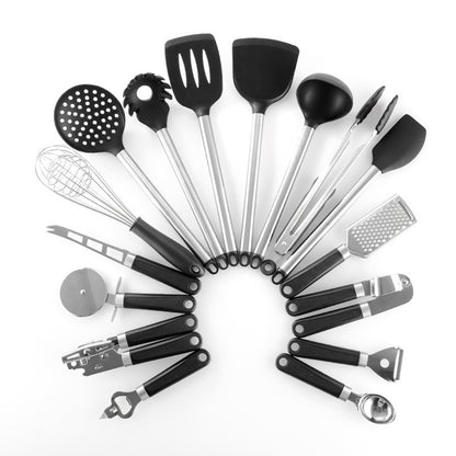 16-Piece Silicone Kitchen Utensil Set – Non-Stick Cooking Tools with Stainless Steel Handles