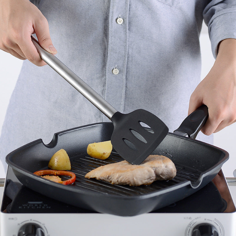 16-Piece Silicone Kitchen Utensil Set – Non-Stick Cooking Tools with Stainless Steel Handles