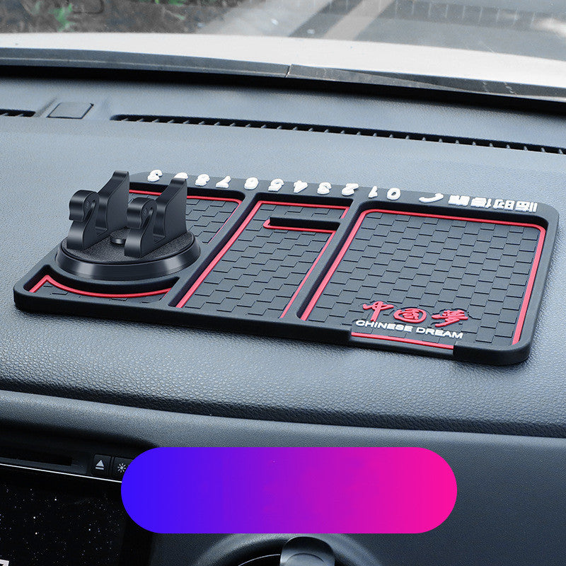 Non-Slip Car Phone Pad 4-in-1 Car Parking Number Card Anti-Slip Mat Auto Phone Holder Sticky Anti Slide Dash Phone Mount