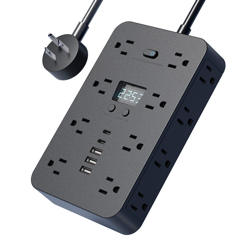Power Strip — 16 AC Outlets, 3 USB + 2 USB-C, 10 ft Cord