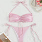 Women's Drawstring Bikini Set | Reflective Two-Piece Swimsuit