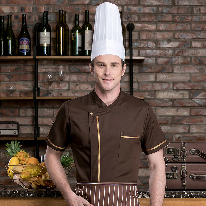 Ice Silk Chef Coat — Lightweight & Breathable, 4 Colors, M–3XL