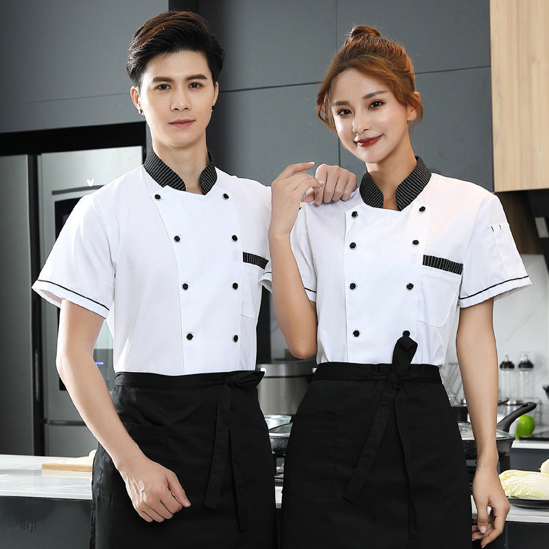Unisex Short-Sleeve Chef Coat – Moisture-Wicking Summer Kitchen Uniform