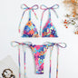 Women's Floral Backless Split Bikini Set | High-Elastic Two-Piece Swimsuit in 5 Colors