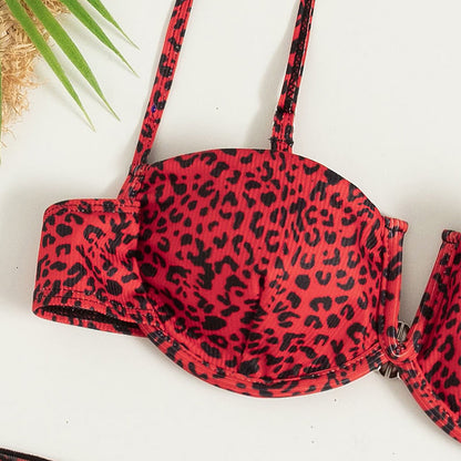3-Piece Floral Bikini Set with Beach Skirt — 7 Colors, S–L