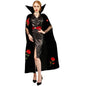 Couples Halloween Vampire Costume Set | Rose Embroidery Corduroy Party Outfit