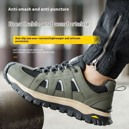 Men's Lightweight Safety Shoes – Anti-Puncture, Breathable, US 4.5–13