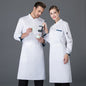 Long Sleeve Chef Coat – Unisex Cotton Kitchen Uniform | Black & White