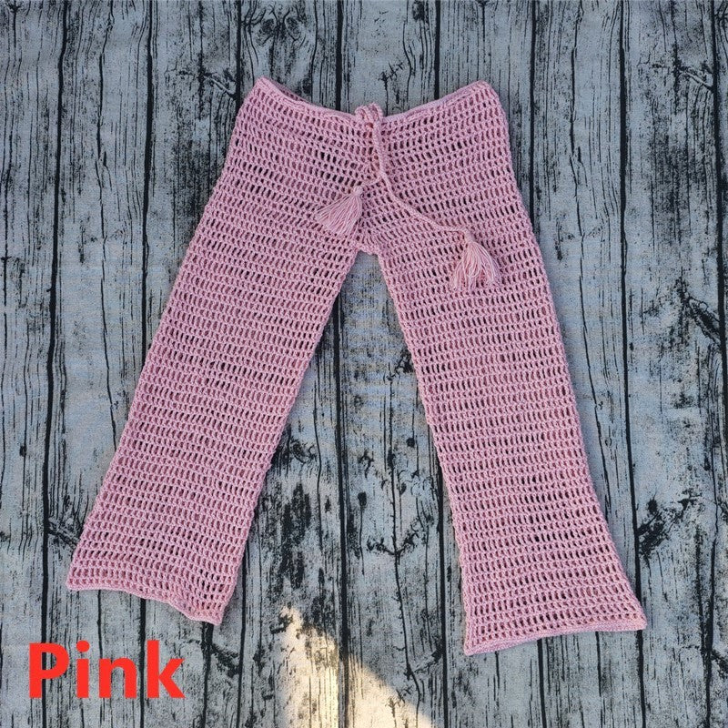 Crochet Bikini Cover-Up Set with Pants