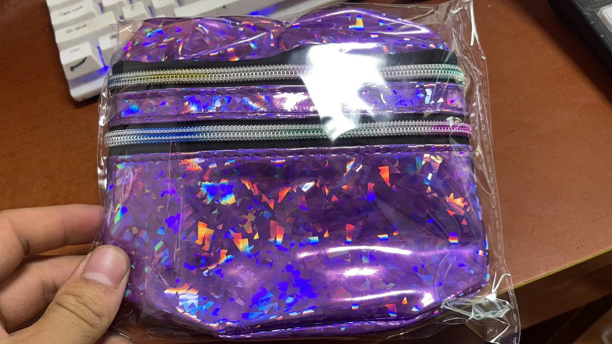 Sequin Holographic Shoulder Bag – Women’s PU Leather Dumpling Crossbody Purse