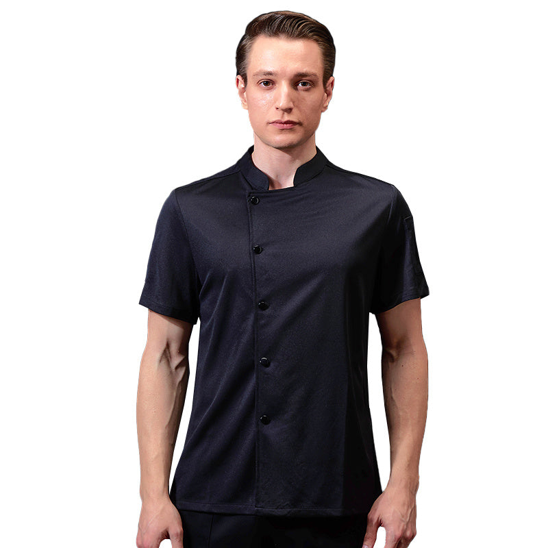 Men's Short Sleeve Chef Top – Lightweight Kitchen Work Shirt | 4 Colors