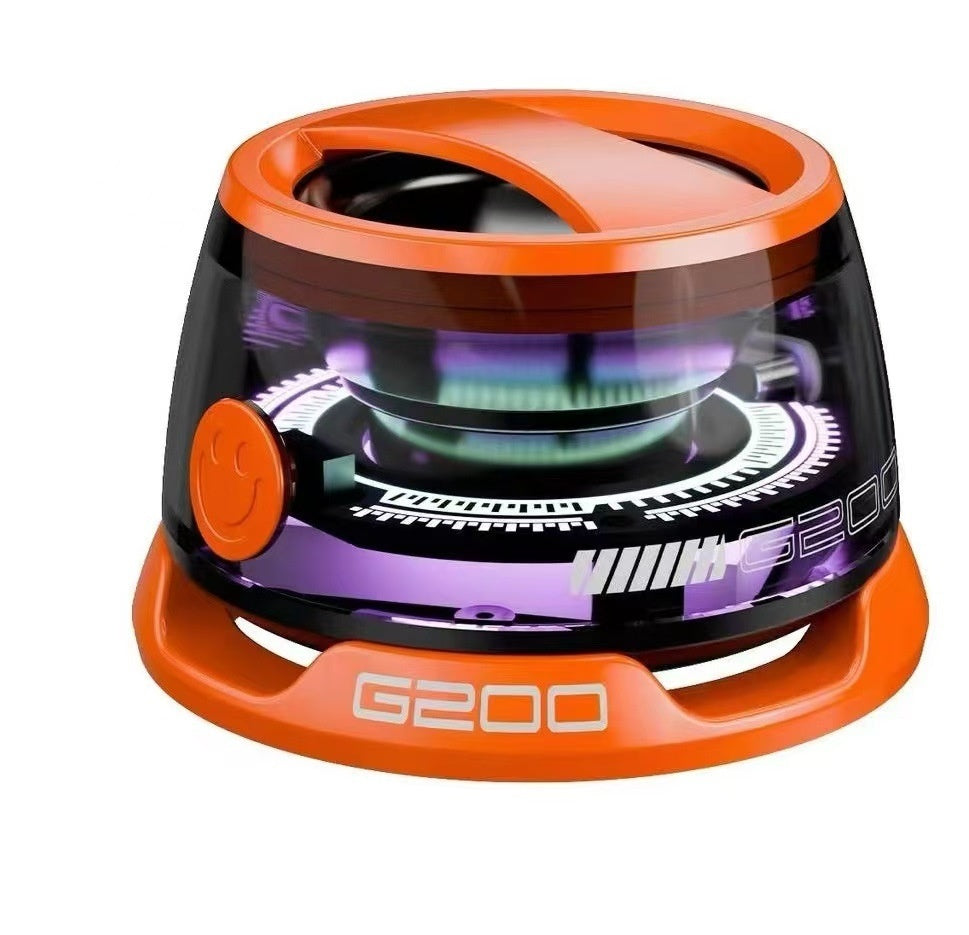 Portable Bluetooth Speaker with RGB Lighting – Magnetic Mini Speaker with Phone Stand, 7-Hour Battery