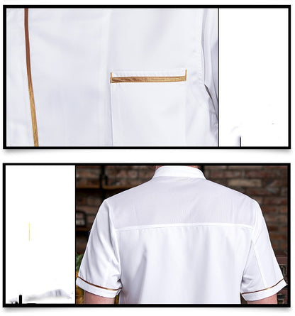 Ice Silk Chef Coat — Lightweight & Breathable, 4 Colors, M–3XL