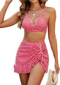 Bikini Top & Skirt Set — Tummy Coverage, 15 Prints, XS–XXL