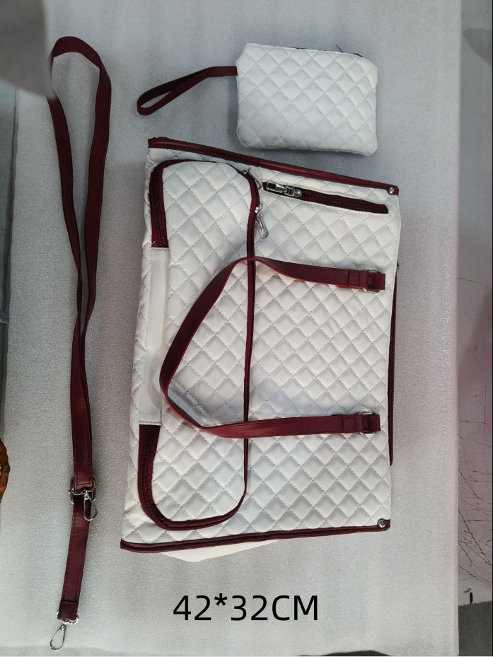 Quilted Lunch Tote Bag for Women – 2-in-1 Insulated Crossbody with Matching Wallet