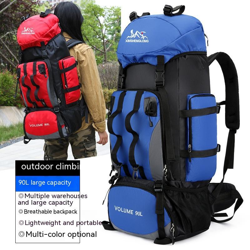 Water-Repellent Nylon Hiking Backpack – Lightweight Soft-Frame Outdoor Pack
