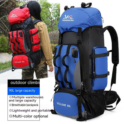 Water-Repellent Nylon Hiking Backpack – Lightweight Soft-Frame Outdoor Pack