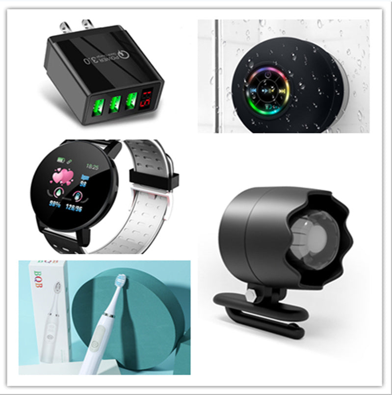 Waterproof Bluetooth Shower Speaker with LED Lights & Suction Cup