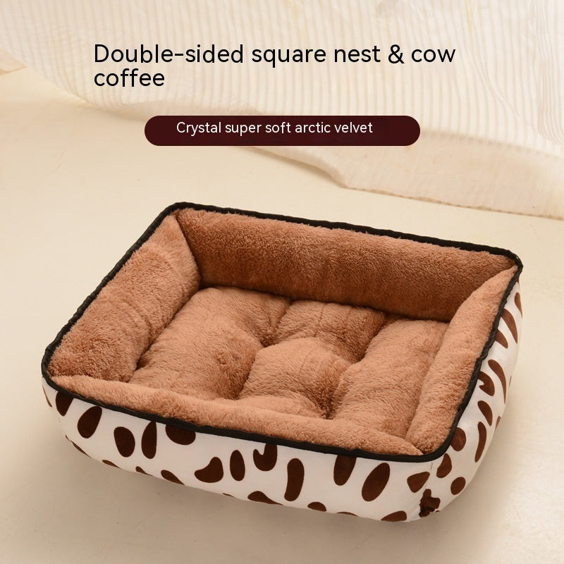 Cat & Dog Nest Bed — All-Season, 14 Prints, Sizes S–XXL