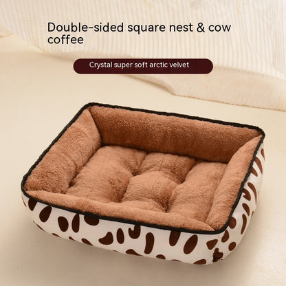 Cat & Dog Nest Bed — All-Season, 14 Prints, Sizes S–XXL
