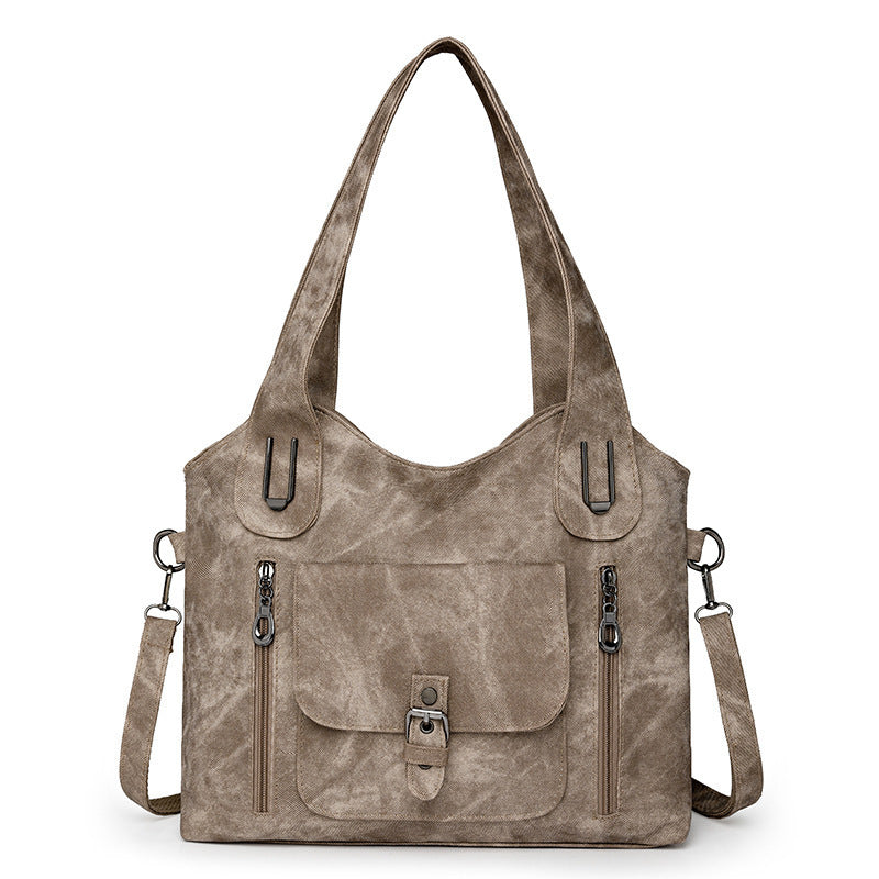 Large Capacity Crossbody Bag for Women – Retro PU Shoulder Purse