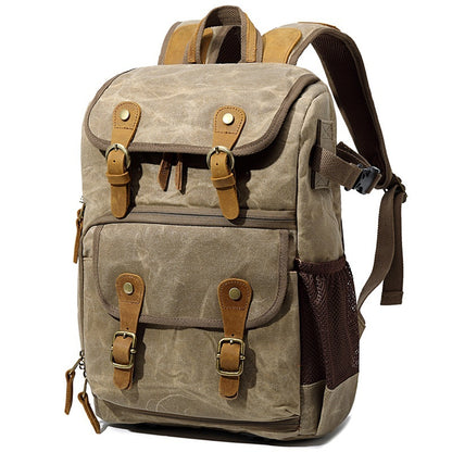 Waterproof Canvas Camera Backpack – DSLR/SLR Bag for Men & Women