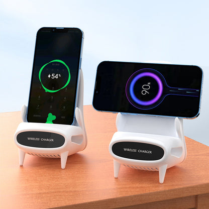 Mini Chair Wireless Charger Stand – 15W Fast Charging Phone Holder for iPhone & Android