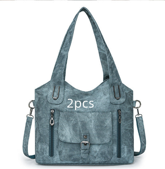 Large Capacity Crossbody Bag for Women – Retro PU Shoulder Purse