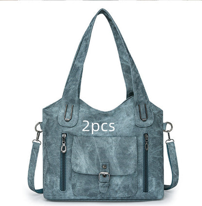 Large Capacity Crossbody Bag for Women – Retro PU Shoulder Purse
