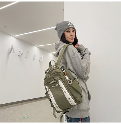 Minimalist Oxford Cloth Backpack – Unisex Campus & Travel Bag