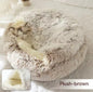 Round Plush Pet Bed — Warm Winter Bed for Cats & Dogs