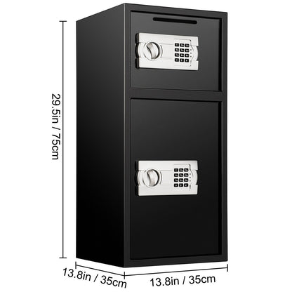 VEVOR 2.6 Cu Ft Double Door Security Safe – Digital Lock, Black