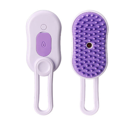 3-in-1 Electric Steam Pet Grooming Brush — USB Rechargeable