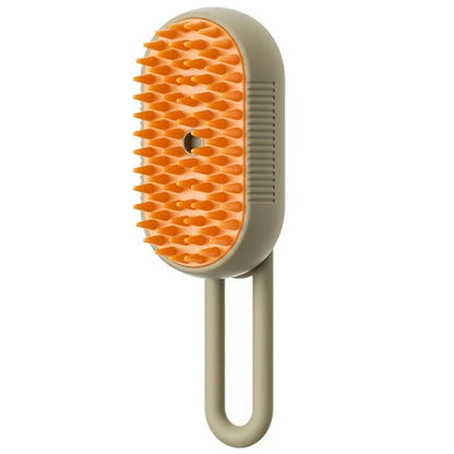 3-in-1 Electric Steam Pet Grooming Brush — USB Rechargeable