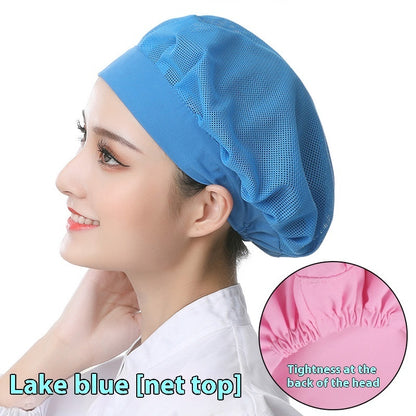 Wide Brim Mesh Chef Hat – Breathable Food Service Cap for Men & Women