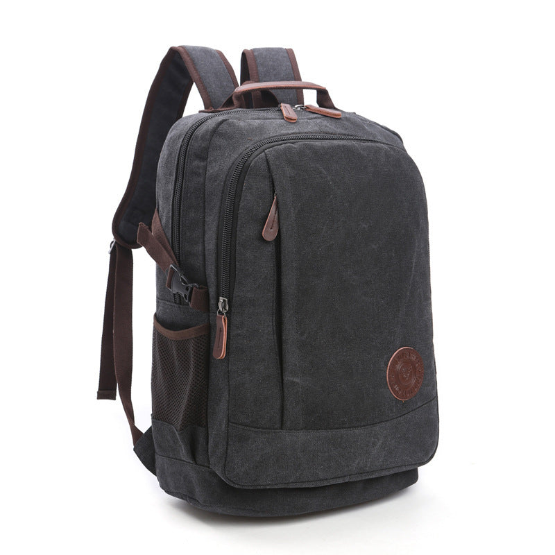 Washed Canvas Backpack – Retro Unisex Anti-Theft Travel & Street Bag