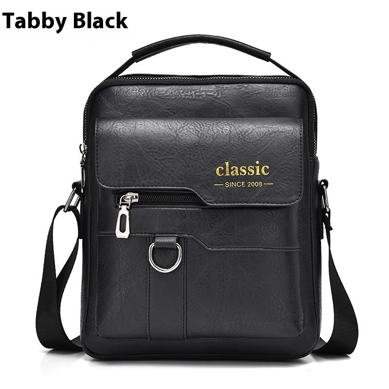 Men’s PU Leather Messenger Bag – Waterproof Shoulder Bag for Work, Travel & Daily Use